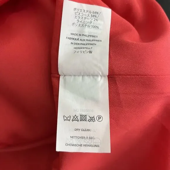 2/$30 J. Crew Bell-Sleeve Crepe Dress Dark Papaya 0 #8676 - Picture 8 of 9